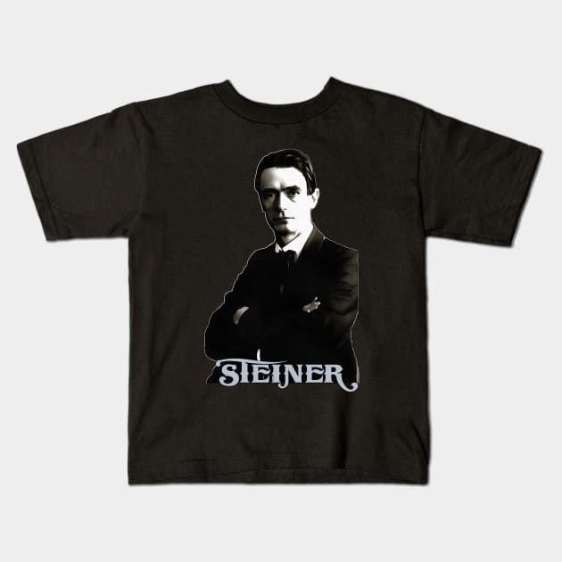 Rudolf Steiner - philosophy, occult, esoteric, wisdom, spirituality, knowledge, science Kids T-Shirt by AltrusianGrace